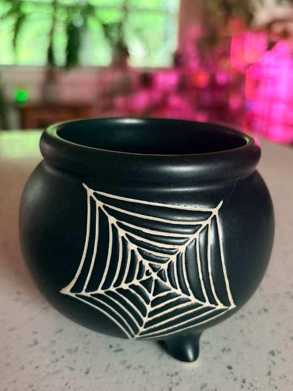 Spritz Black Cauldron Mug Spider Web Halloween Coffee Cup Target Stoneware
